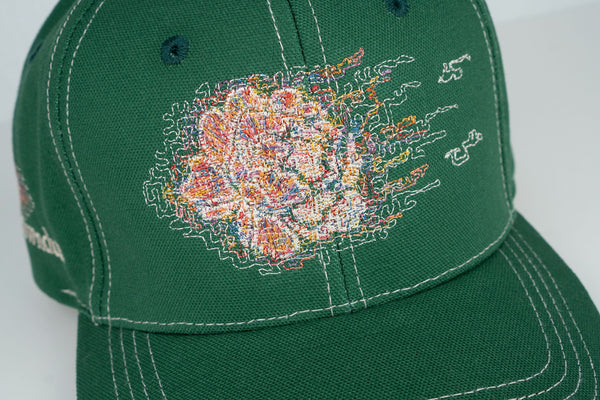 peony flame blurb (meadow mist) | high 6 panel (stiff)