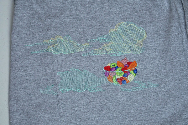 cloud fruit salad | cotton baseball jersey | L / XL