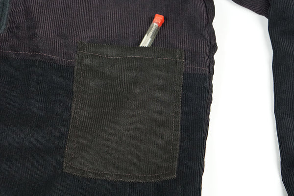 corduroy patch jacket - midnight