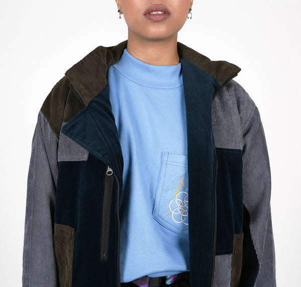 world on fire mild mock tee - bb blue