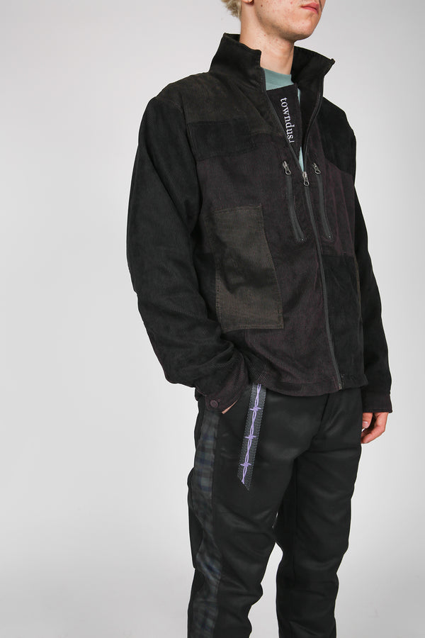 corduroy patch jacket - midnight
