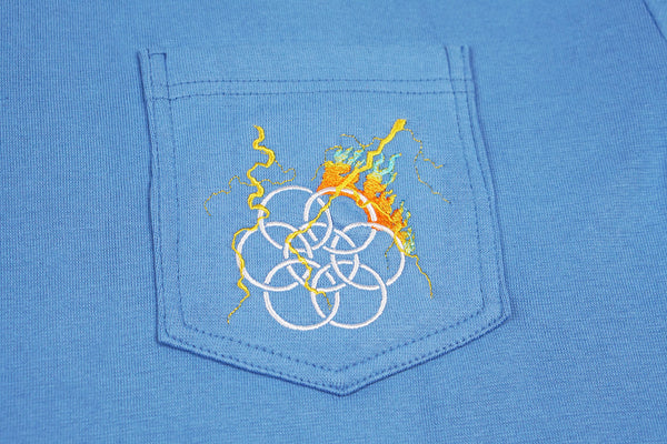 world on fire mild mock tee - bb blue