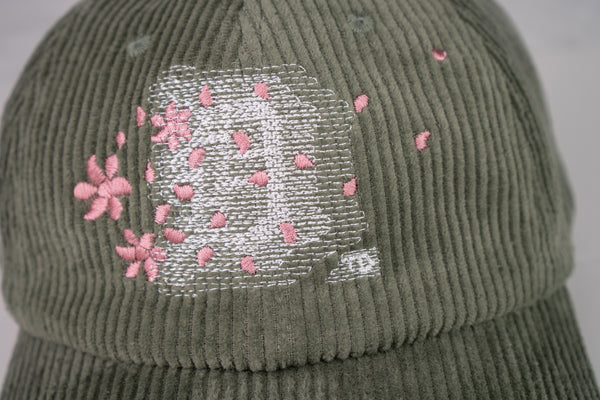 CHOOSE UR CITY motion blur | dad cap (dusty sage)