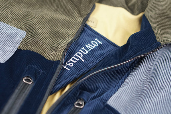 corduroy patch jacket - beach