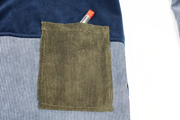 corduroy patch jacket - beach