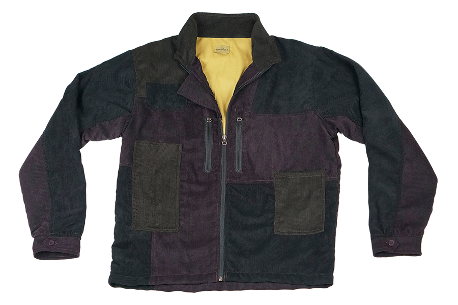 corduroy patch jacket - midnight