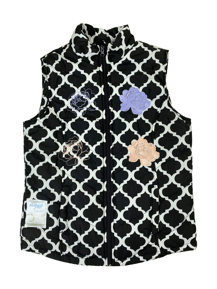 patterned puffer vest | S