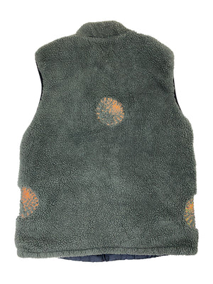 grey reversible puffer vest | L