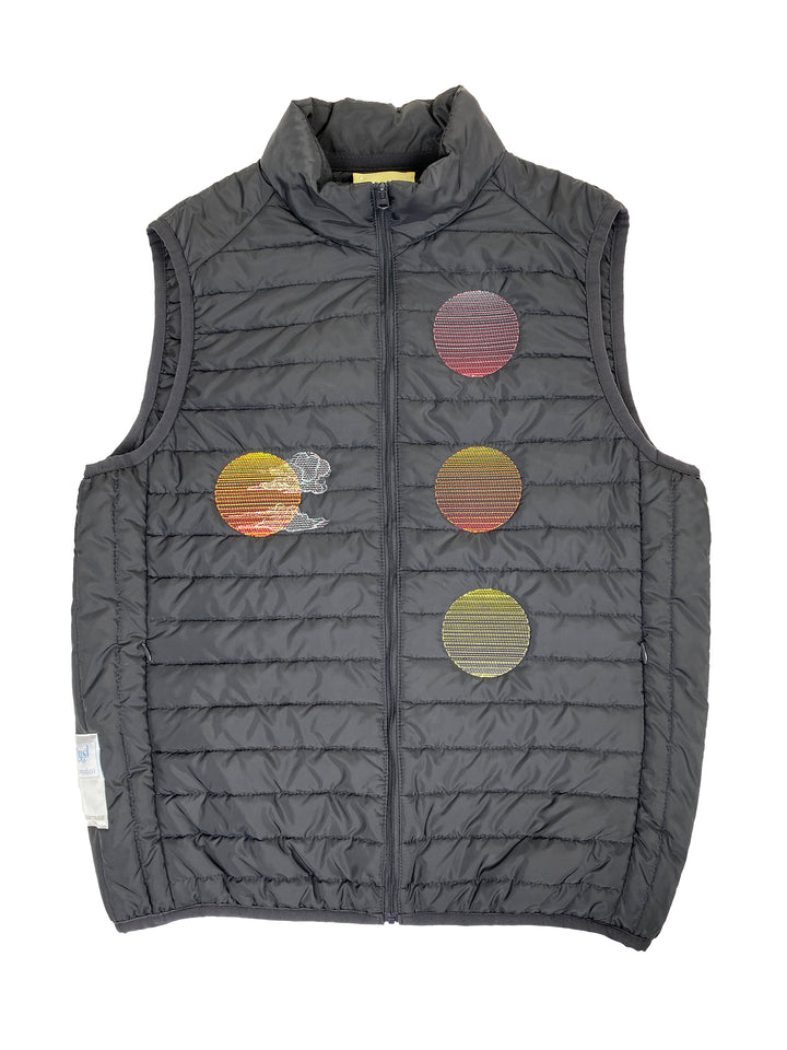 grey puffer vest | S