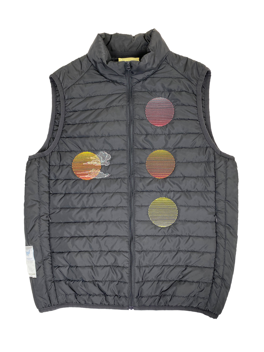 grey puffer vest | S