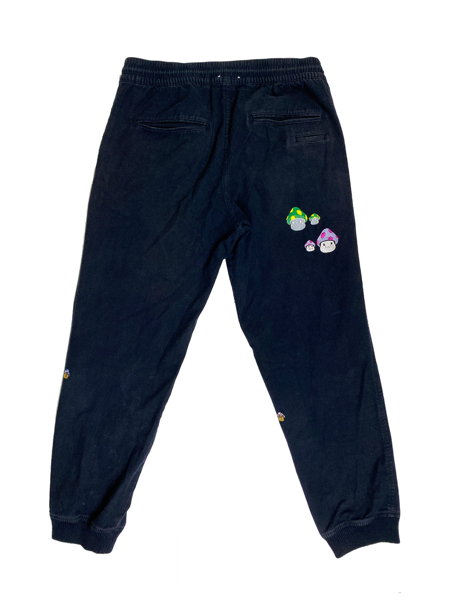 navy cotton twill pants | M/L